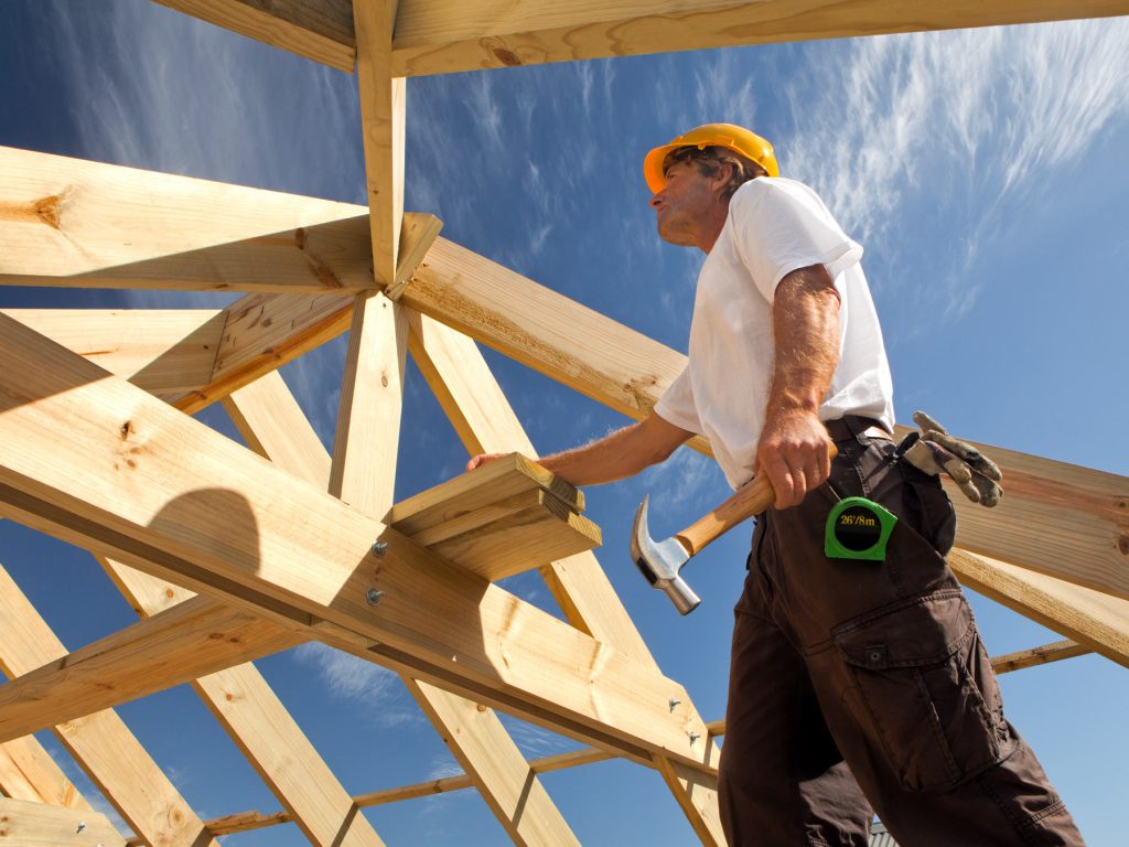 Construction Worker Working on a Site